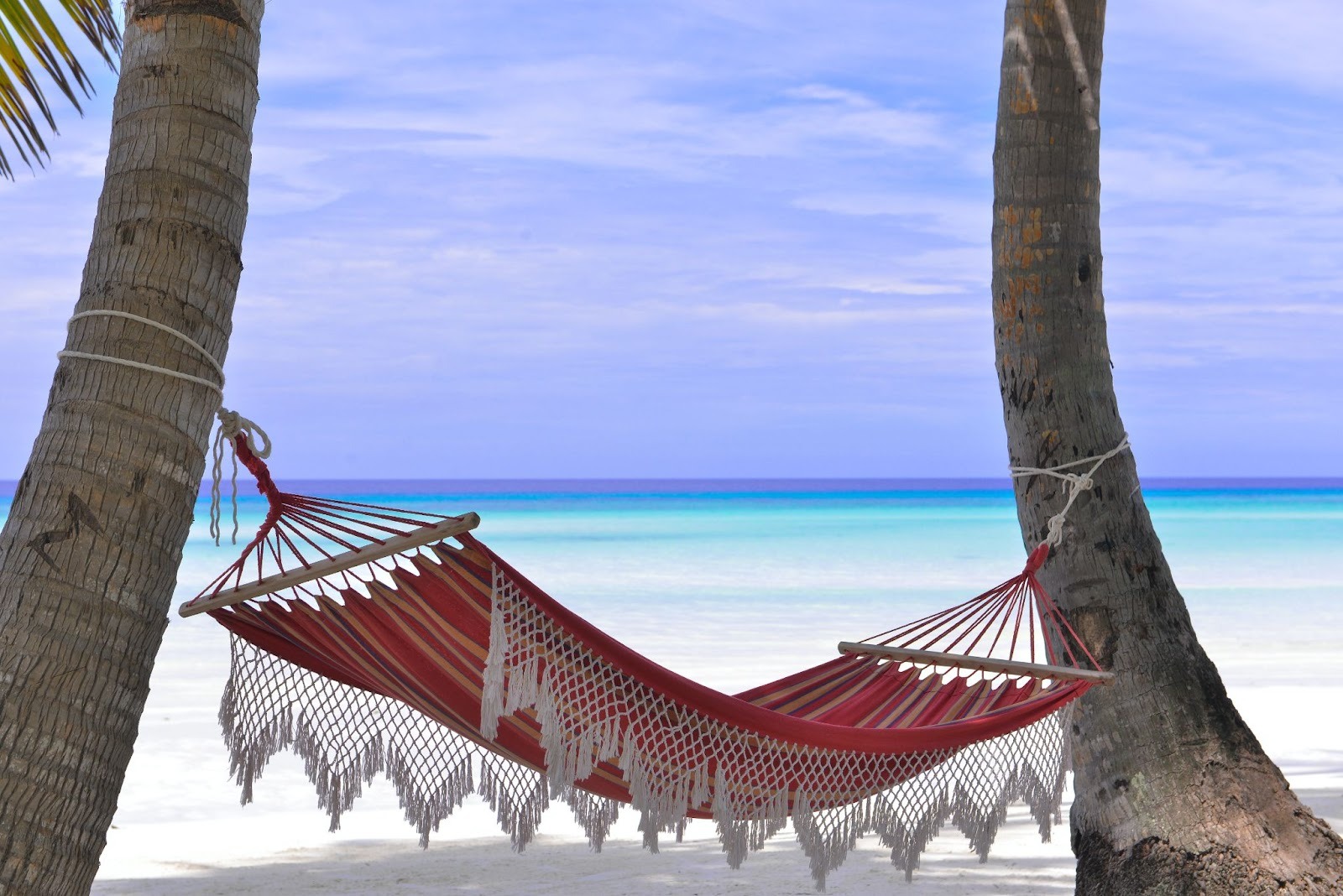 Hammock on San Blas islands in Panama